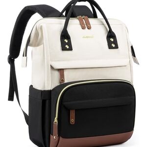 LOVEVOOK Black and Cream Women's Backpack